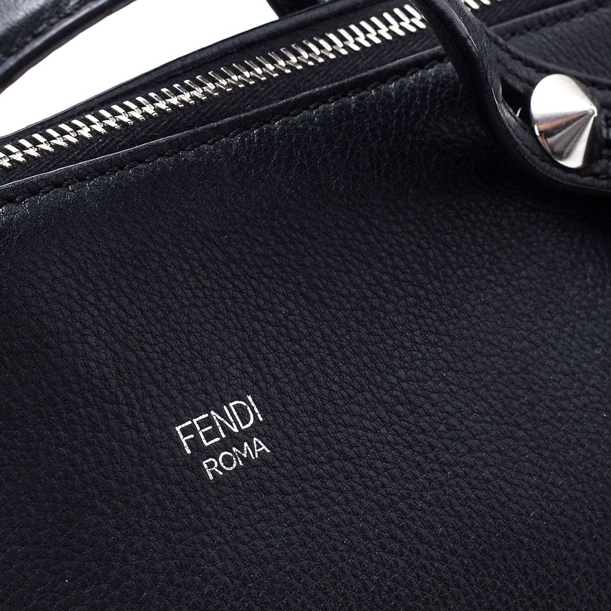 Fendi - Black Color Leather by the Way Medium Boston Bag